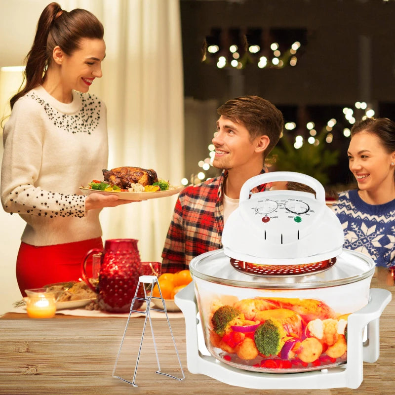 12L Air Fryer Oil-free Electric Fryers Visible Household Automatic Oven Deep Fryer Multifunctional Cooker French Fries Pan 220V